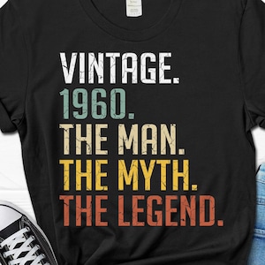 65th Birthday Gift for Men, 65th Birthday Men’s Shirt, Born in 1960 Tee, 65 B-day Gifts, 65th Bday T-shirt, Turning 65 Shirt for him