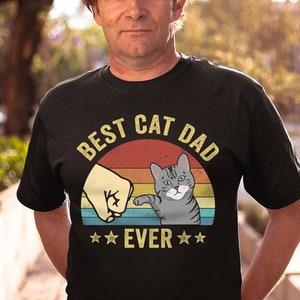 Father's Day Shirt, American Shorthair, Best Cat Dad Ever, Shorthair Cat Shirt, Shorthair Owner Gift, Cat Dad T-Shirt, Cat Lover Tee For Him image 1