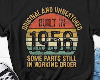 Built In 1956 70th Birthday Gift For Him, 70 Year B-day Grandpa T-Shirt