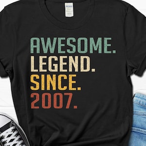 18th Birthday Men’s Gift, Legend Since 2007 Shirt for him, 18th Birthday Gift, 18th Bday T-shirt, 18 B-day Gifts, Turning 18 Gift for Him