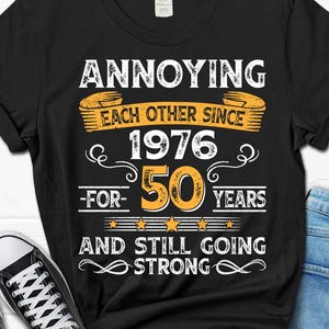 50th Wedding Anniversary Gift, Married Since 1976 Shirt, 50 Year Parents Anniversary T-shirt