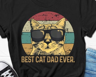 Best Cat Dad Ever Men’s Shirt, Funny Cat Dad T-shirt for Him, Cat Gift Shirt for Him, Cat Dad Father’s Day Gift T shirt, Cat Dad Tee for Men