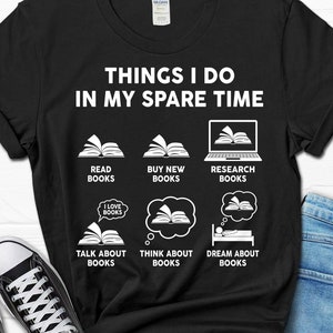 Reading Lover Shirt for Men, Books T-shirt for Him, Reader Men&#39;s Gift from Wife, Funny Reading Teacher Gift, Librarian Husband Shirt
