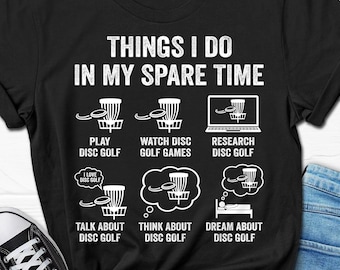 Disc Golf Lover Shirt for Him, Disc Golf T-shirt for Men, Frisbee Golf Gift for Dad, Funny Disc Golf Dad Men's Gift, Frisbee Tee from Wife