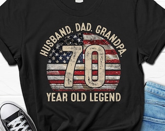 70th Birthday Men's Gift, 70 Year Old Legend Shirt For Him, 70 Year Birthday T-Shirt, Funny 70th Gifts For Men, Husband Dad Grandpa Tee