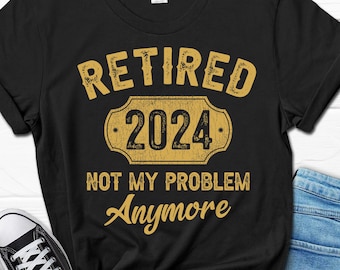Retired 2024 Men's Shirt, Retired Grandpa Gift For Him, Coworker Retirement T-Shirt, Retirement Party Tee For Men, Father's Day Gifts