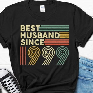 Best Husband Since 1999 Tee, Gift From Wife, 25 Years Anniversary T-Shirt, 25 Years Married Shirt For Men, 25th Year Anniversary Tee For Him
