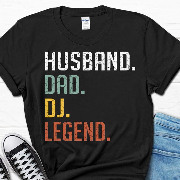 Husband Dad DJ Legend Gift, Funny DJ Shirt for Dad, Father's Day DJ Gifts for Him, Dad Dj Gift T-shirt for Men, Men's Tee for Him