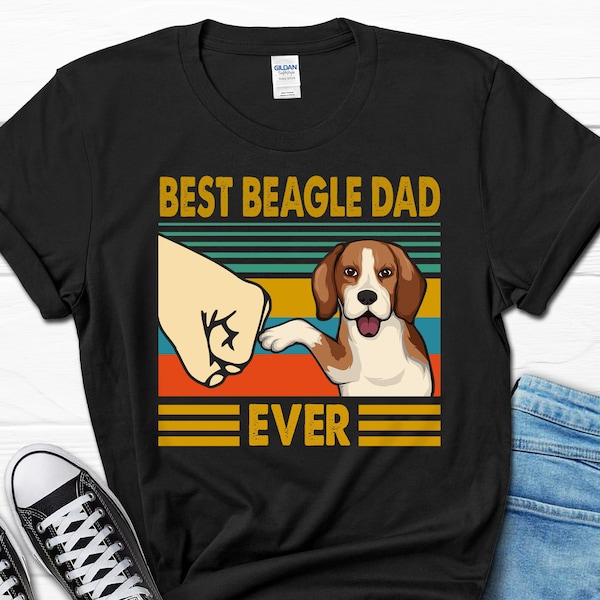 Best Beagle Dad Ever Shirt, Beagle Men's T-shirt, Beagle Father's Day Gift Tee, Beagle Gifts for Him, Beagle Lover Tshirt, Beagle Owner Tee