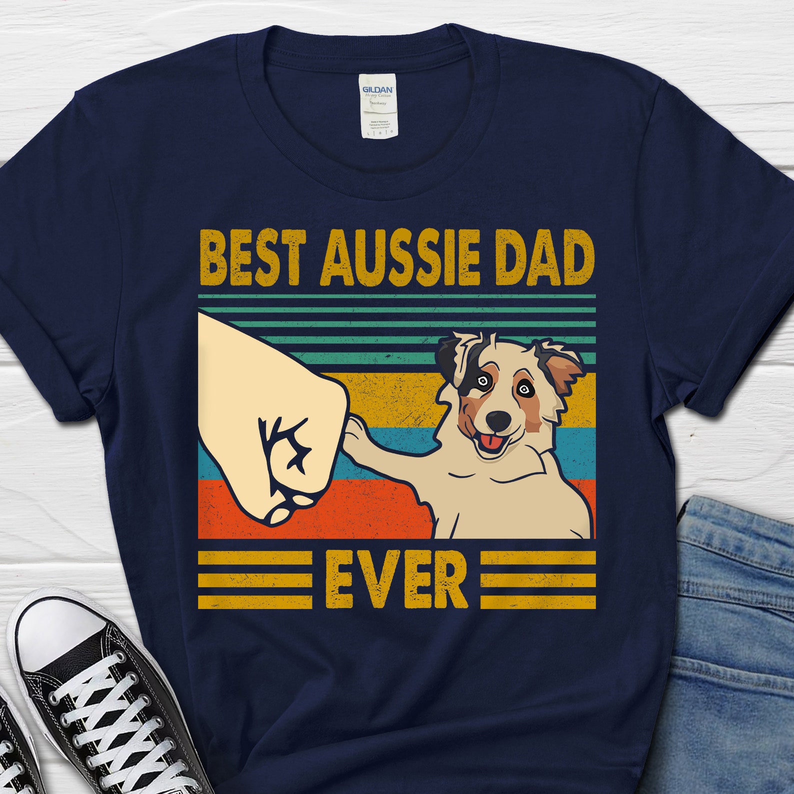 Best Aussie Dad Ever Shirt Father's Day Australian Etsy