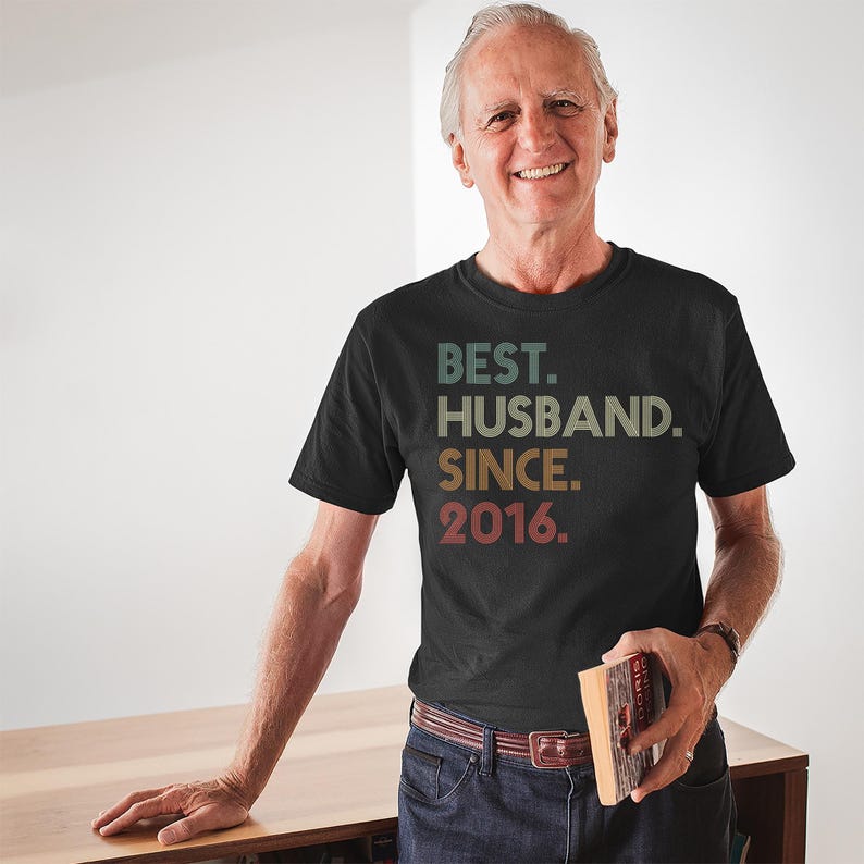 10th Wedding Anniversary Husband Gift, Husband since 2016 Shirt, 10 Year Married for Tee image 10