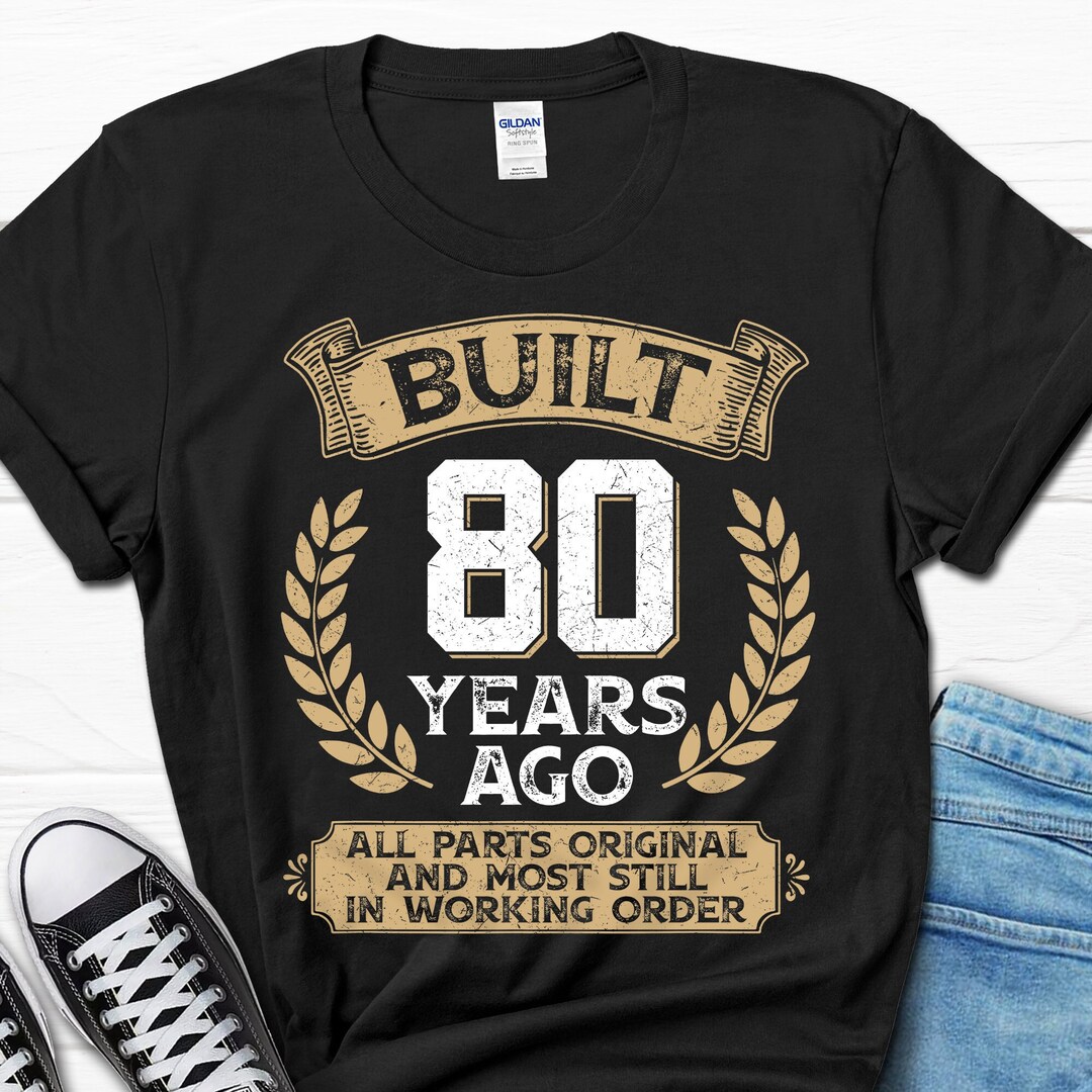 Classic 1937 80th Birthday Tshirt Awesome Since 80 Years Tee
