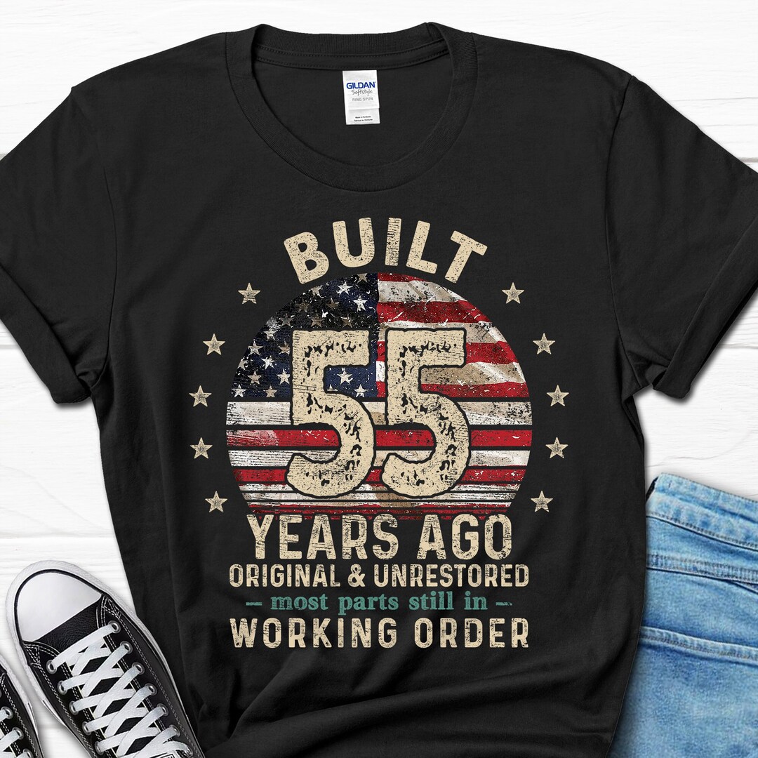 Built 55 Years Ago Shirt, Vintage 1969 Shirt, 55th Birthday Gift