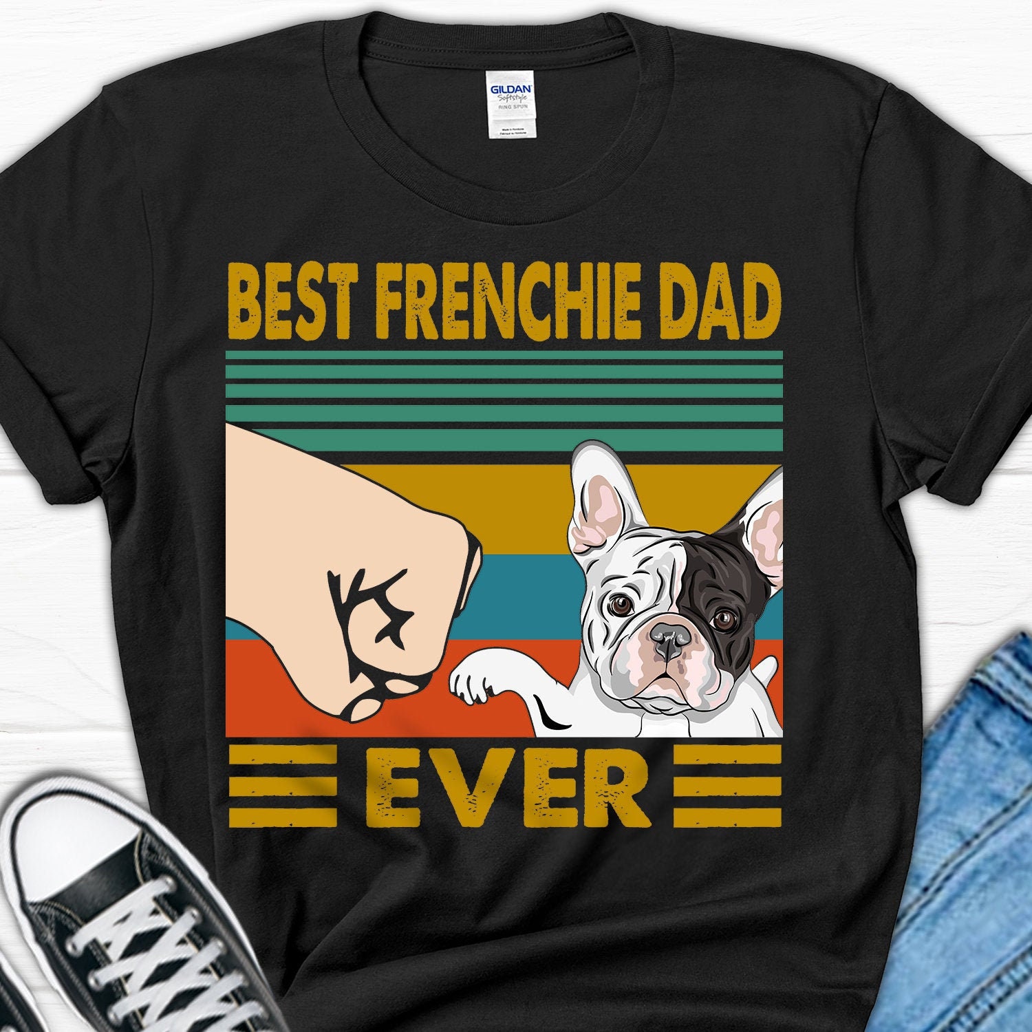 Best Frenchie Dad Ever Shirt Funny Mens French Bulldog - Etsy UK