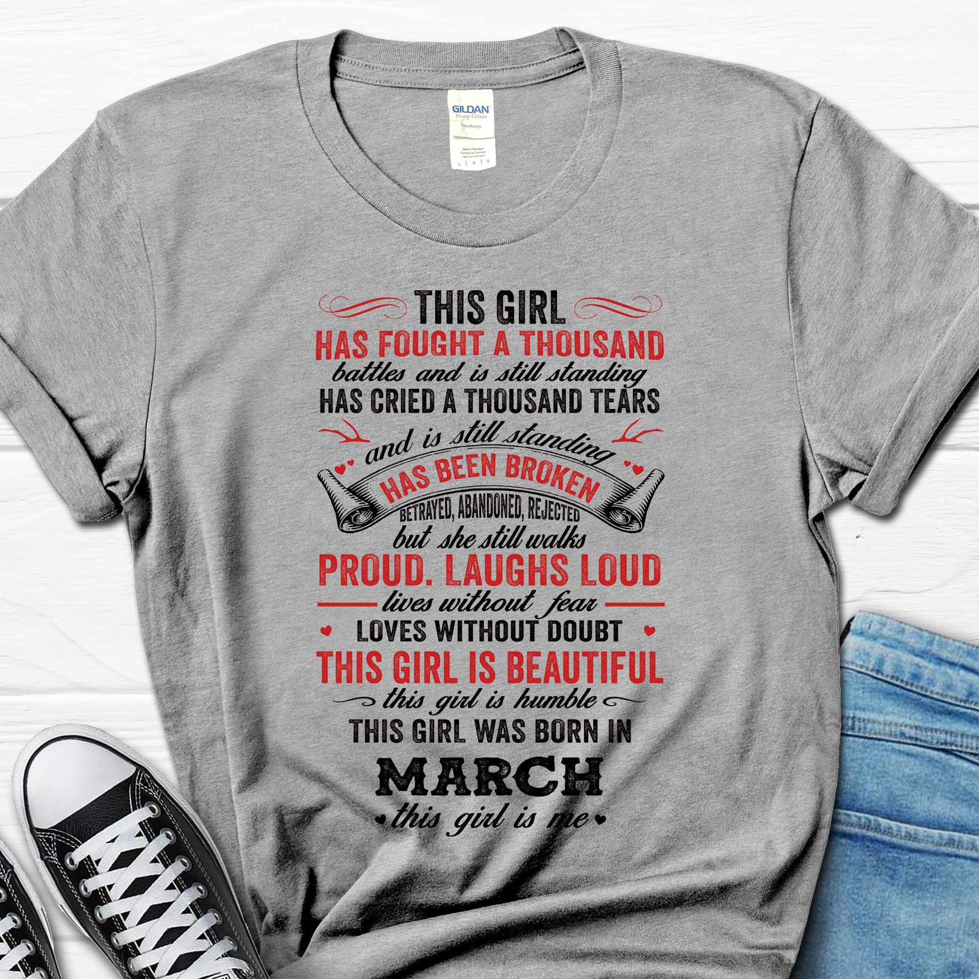 March Girl Tshirt March Birthday Womens Shirt March Etsy