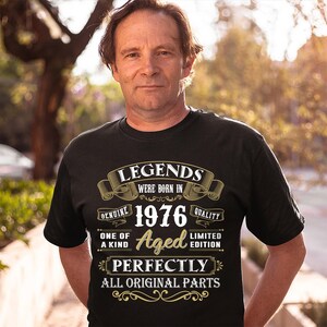 50th Birthday Gift, Born In 1976 Shirt, 50 Years Bday T-shirt for Him image 8