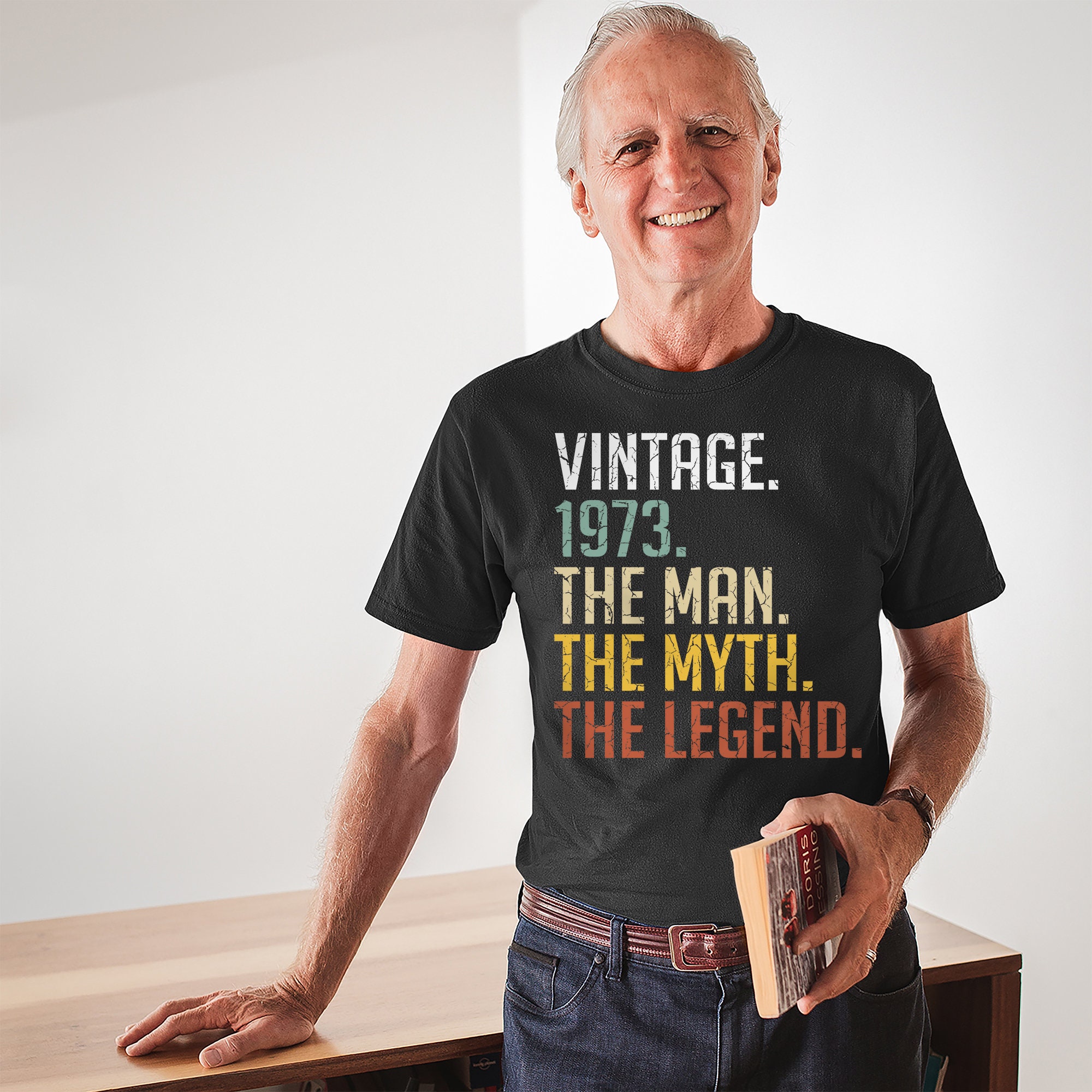 Discover 50th Birthday Gift for Men, 50th Birthday Mens Shirt, Born in 1973 T-Shirt