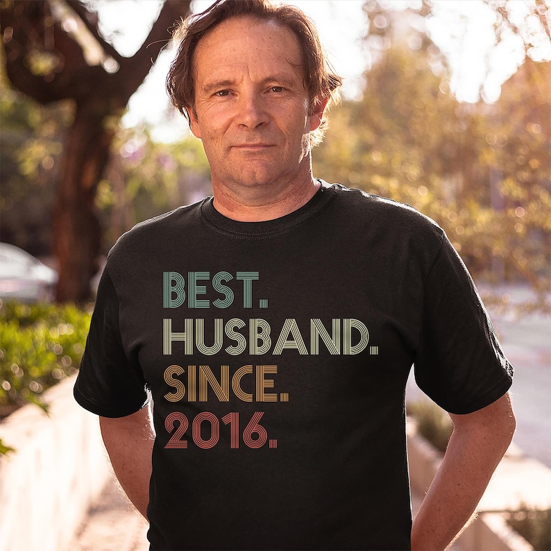 10th Wedding Anniversary Husband Gift, Husband since 2016 Shirt, 10 Year Married for Tee image 11