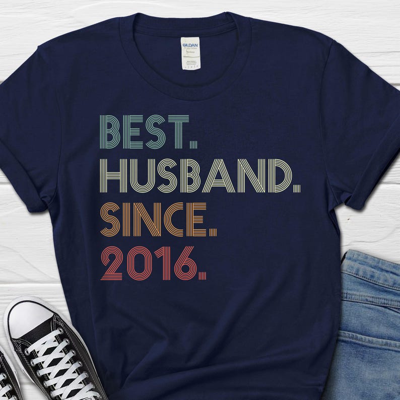 10th Wedding Anniversary Husband Gift, Husband since 2016 Shirt, 10 Year Married for Tee image 5