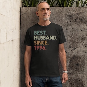30th Wedding Anniversary Husband Gift, Husband since 1996 Shirt, 30 Years Married for Tee image 9