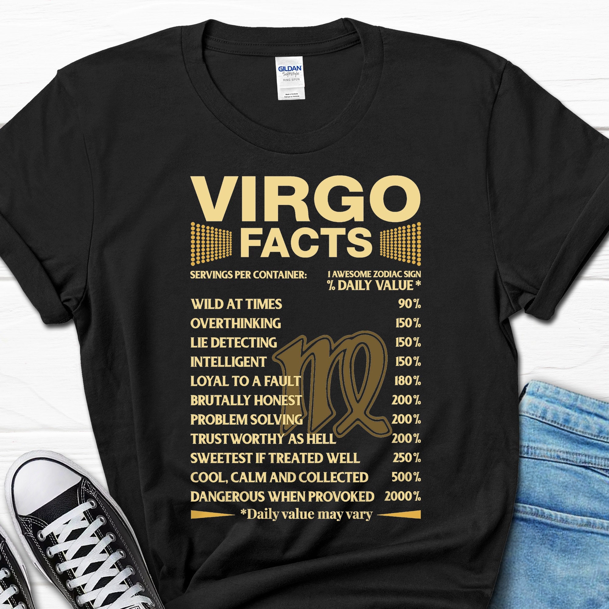 Virgo Facts Birthday Gift Funny Tshirt Zodiac Sign Virgo Etsy