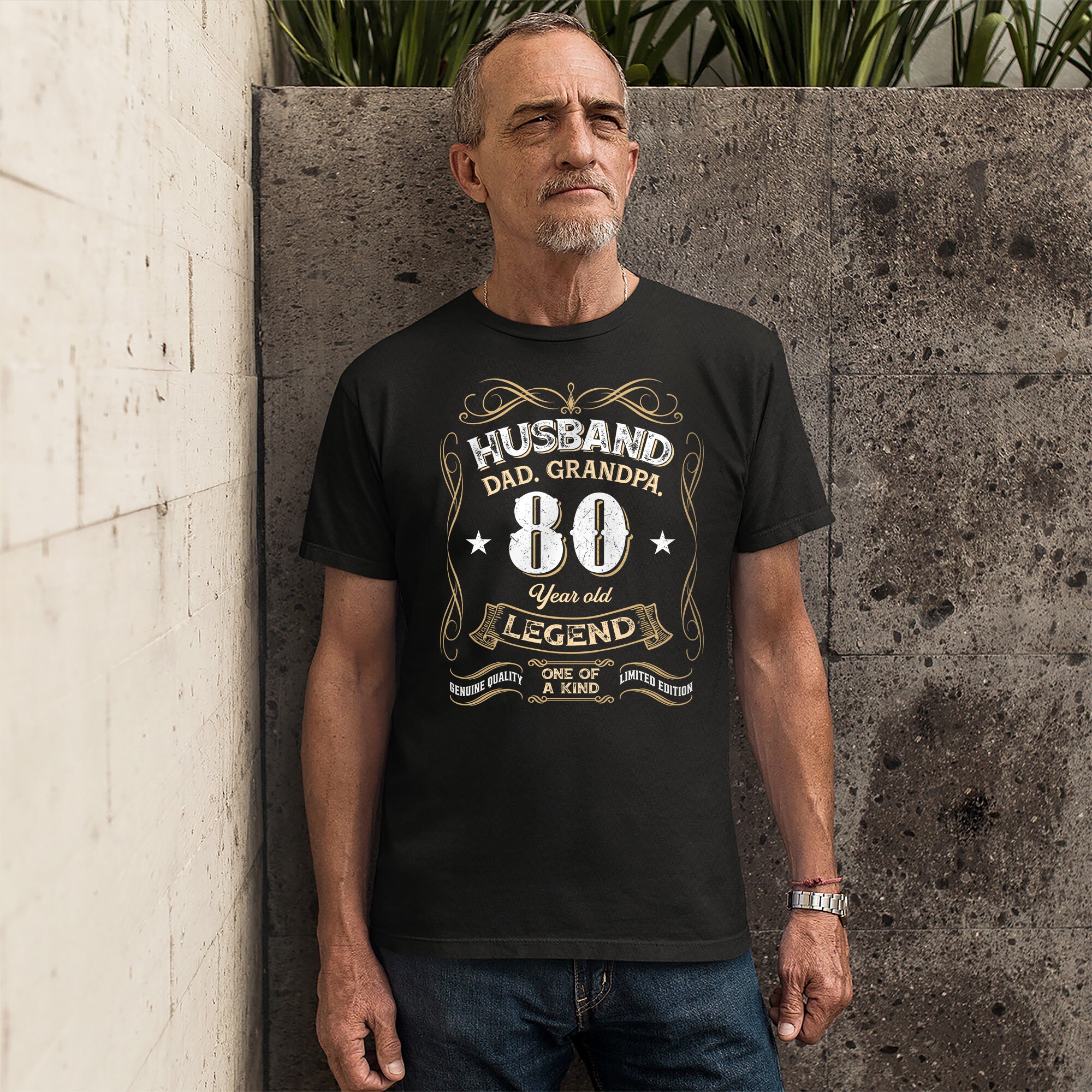 Men's Birthday Gift T-Shirt – 'Living Legend' Age Sweden – 30 To 80 Years – Black Cotton