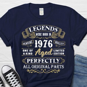 50th Birthday Gift, Born In 1976 Shirt, 50 Years Bday T-shirt for Him image 5