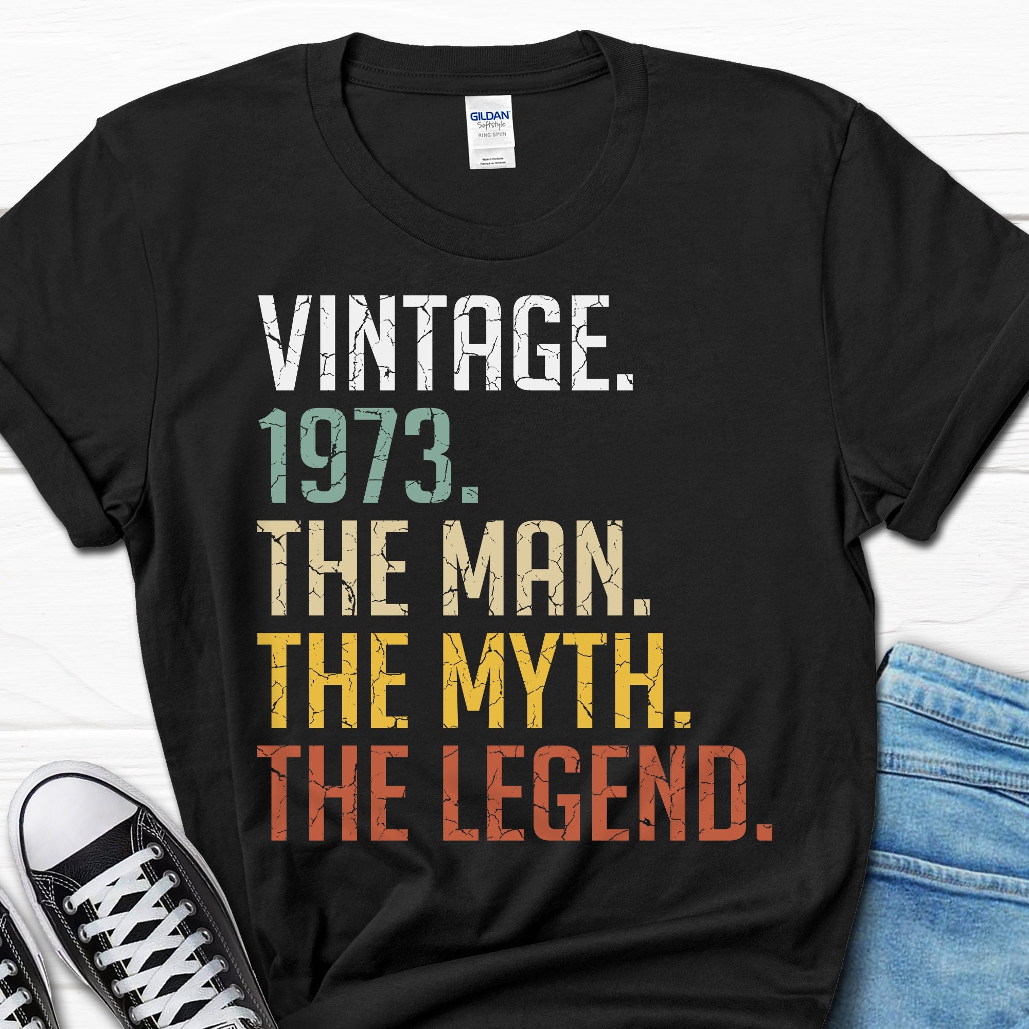 50th Birthday Gift for Men, 50th Birthday Mens Shirt, Born in 1973 T-Shirt