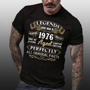 50th Birthday Gift, Born In 1976 Shirt, 50 Years Bday T-shirt for Him image 6