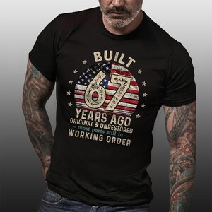 Built 67 Years Ago Shirt for Men, Vintage 1959 Men's Gift, 67th Birthday Dad T-Shirt, Husband Turning 67 Tee, Retro Classic Gifts for Him bild 6