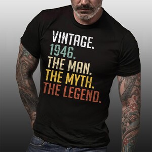 80th Birthday Gift, Born in 1946 Tee, 80th Vintage B-day Shirt, Turning 80 T-shirt image 6