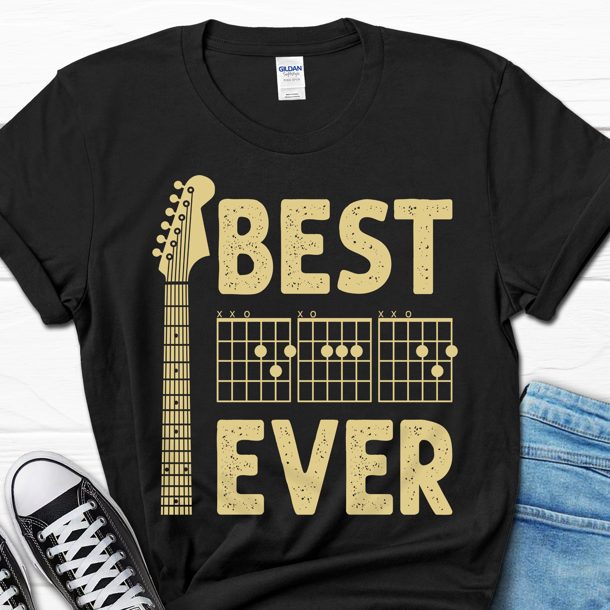 Best Guitar Dad Ever Gift Father S Day Dad Guitar Chords Etsy