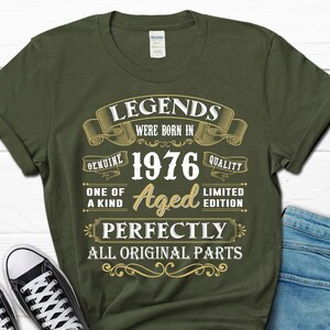 50th Birthday Gift, Born In 1976 Shirt, 50 Years Bday T-shirt for Him image 4