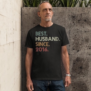 10th Wedding Anniversary Husband Gift, Husband since 2016 Shirt, 10 Year Married for Tee image 12