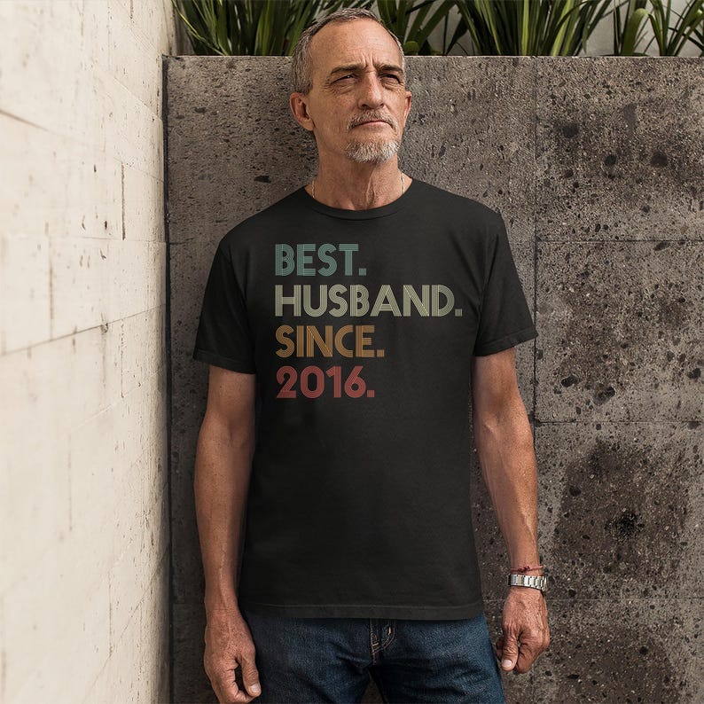 10th Wedding Anniversary Husband Gift, Husband since 2016 Shirt, 10 Year Married for Tee image 12