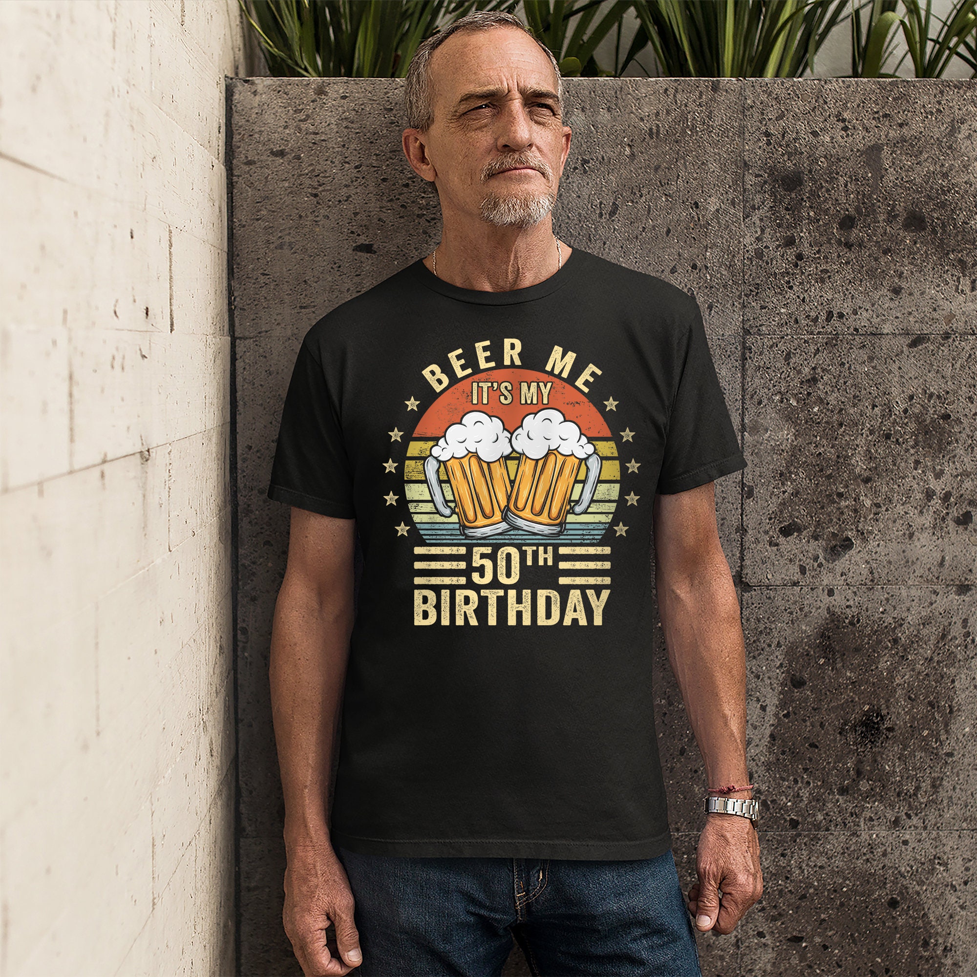 Discover Beer Me It's My 50th Birthday Shirt, 50th Birthday Vintage Gift, 50 Birthday T-Shirt