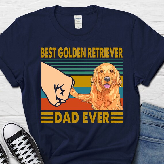 Golden Retriever Shirt. Retro Style T-Shirt Golden Retriever Shirt. Retro Style T-Shirt