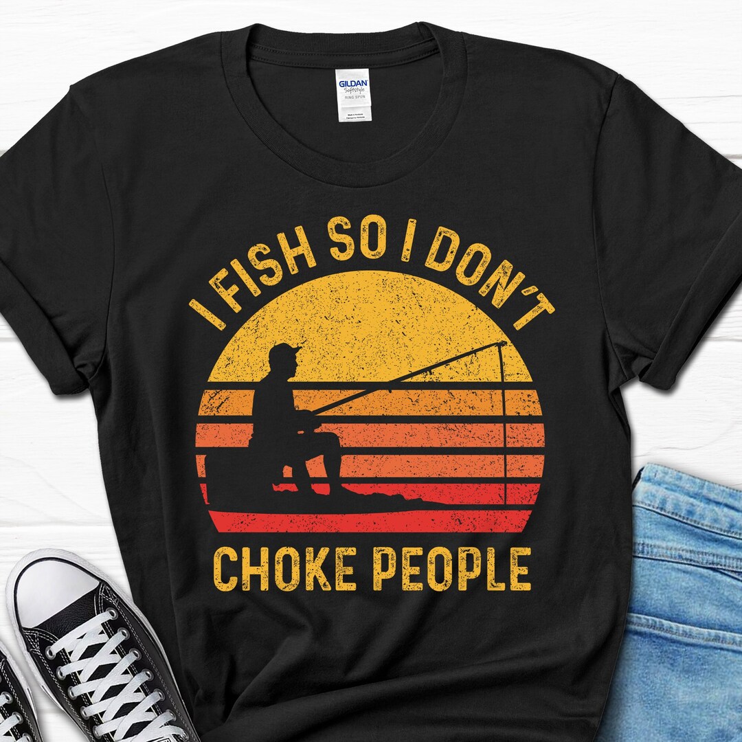 Mens Funny Fisherman Gifts for Men - Fishing Flag Tshirt
