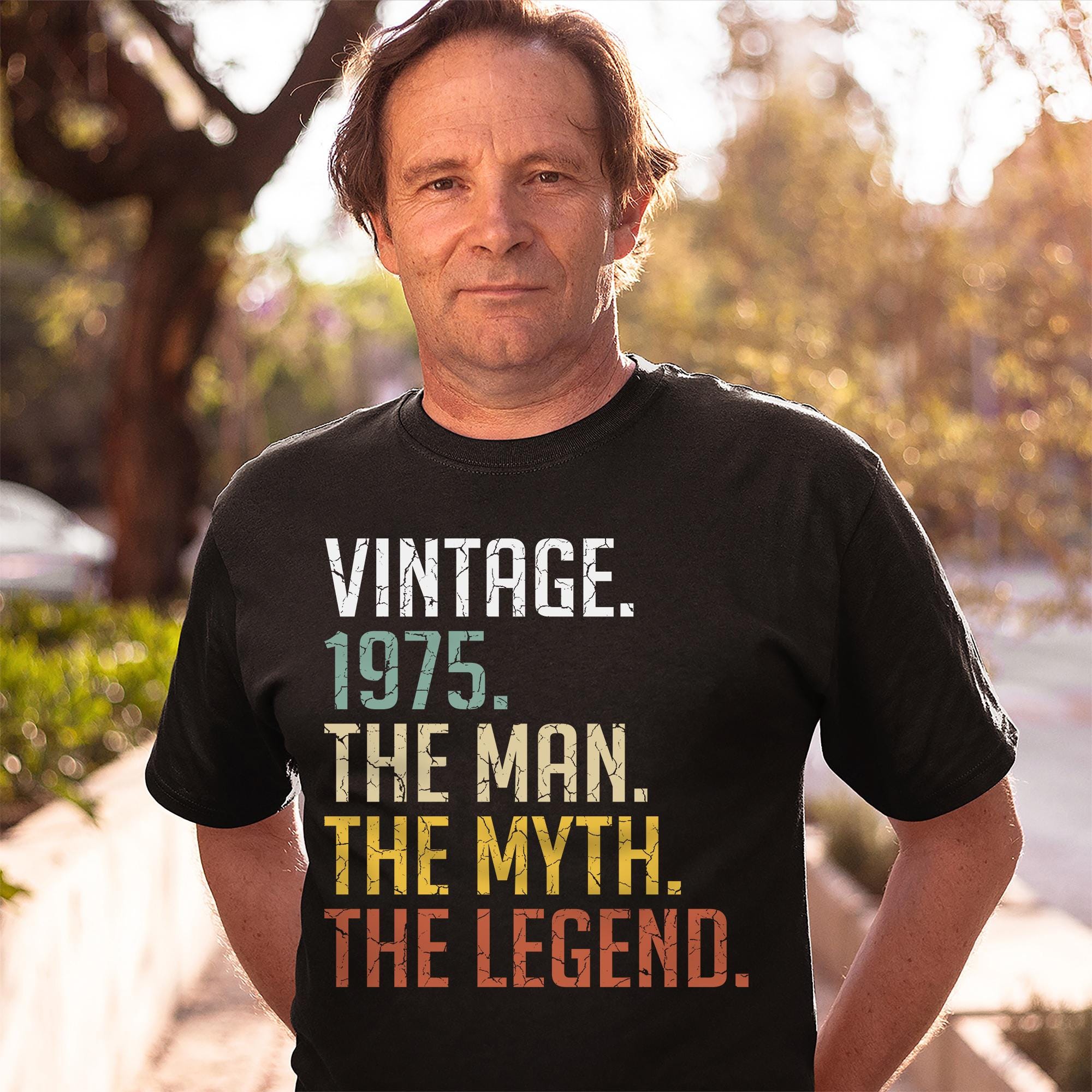 50th Birthday Shirt For Men - Est. 1975 Retro Gift, Personalized Custom T-Shirt - View #11