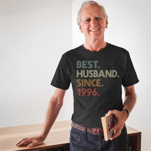 30th Wedding Anniversary Husband Gift, Husband since 1996 Shirt, 30 Years Married for Tee image 7