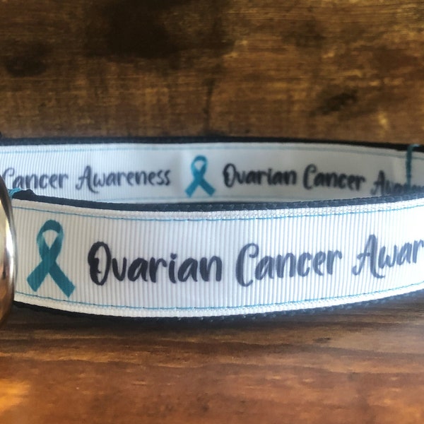 Ovarian Cancer Awareness Stylish Dog Collar (medium/large breed)