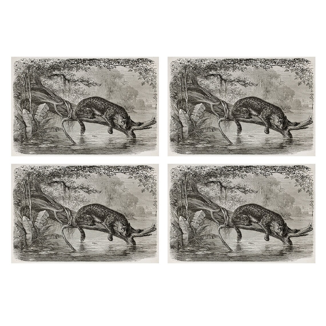 Pack of 4 vinyl placemats Etsy