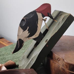 Vintage Wooden Wood Pecker Door Knocker