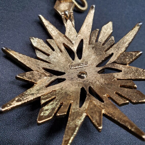 Vintage Monet Maltese cross necklace, gold chunky cha… - Gem