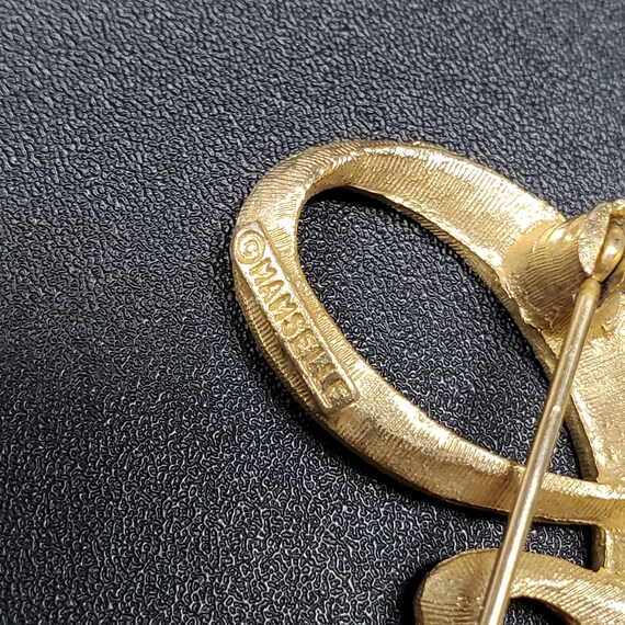 Vintage Letter E Brooch pin, E initial Stick pin … - image 5