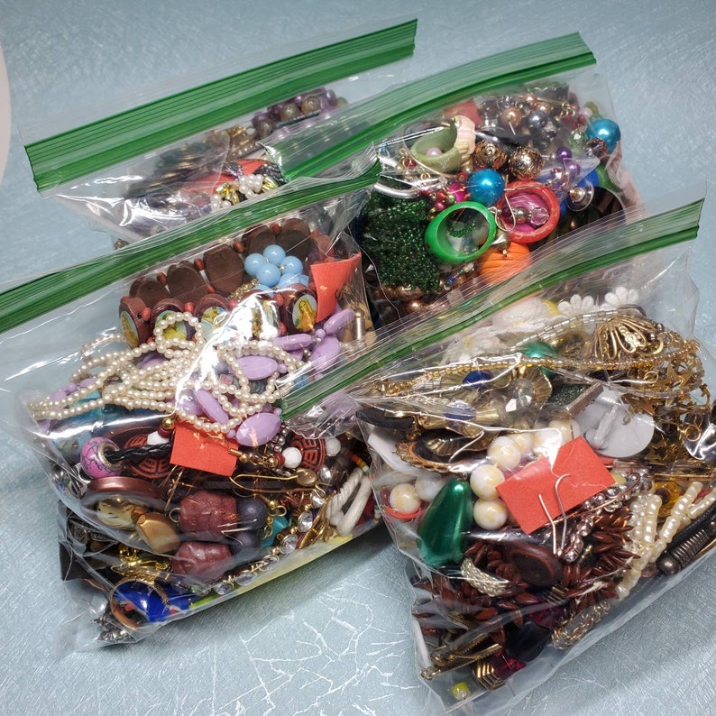 Junk Jewelry lot Vintage and Modern Grab Bag 1 LB Bag of Etsy