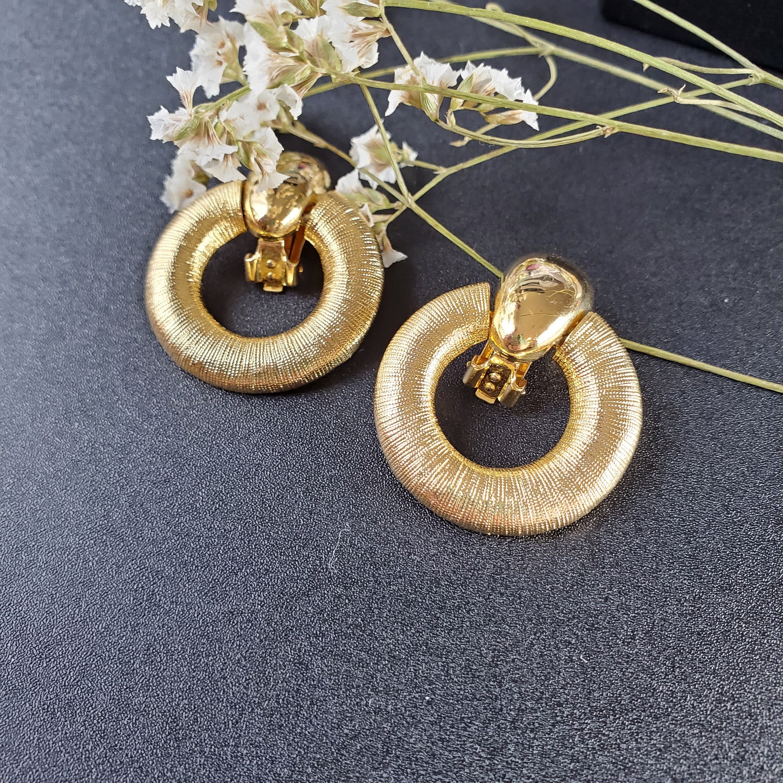 Valentino VC earrings Extra large clip on earrings Vintage Etsy