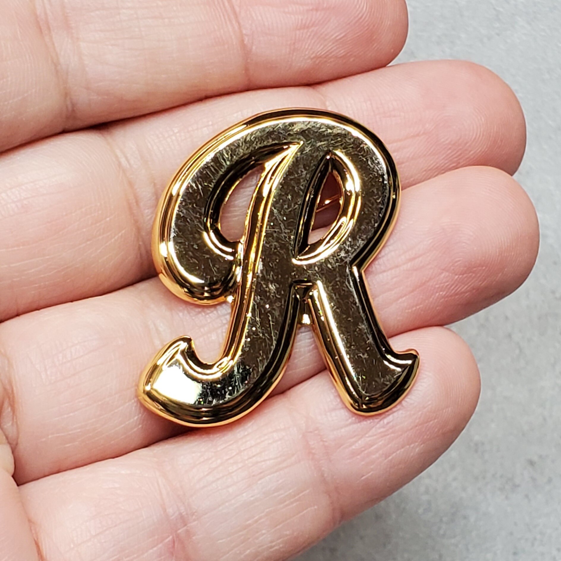 Letter R Brooch Monogram Initial Vintage Brooch Pin - Etsy