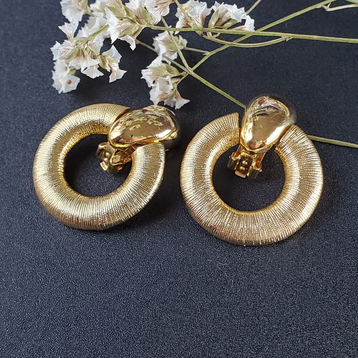 Valentino VC earrings Extra large clip on earrings Vintage Etsy