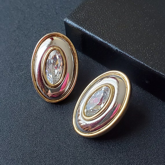 Vintage Givenchy earrings gold chunky clip on ear… - image 6